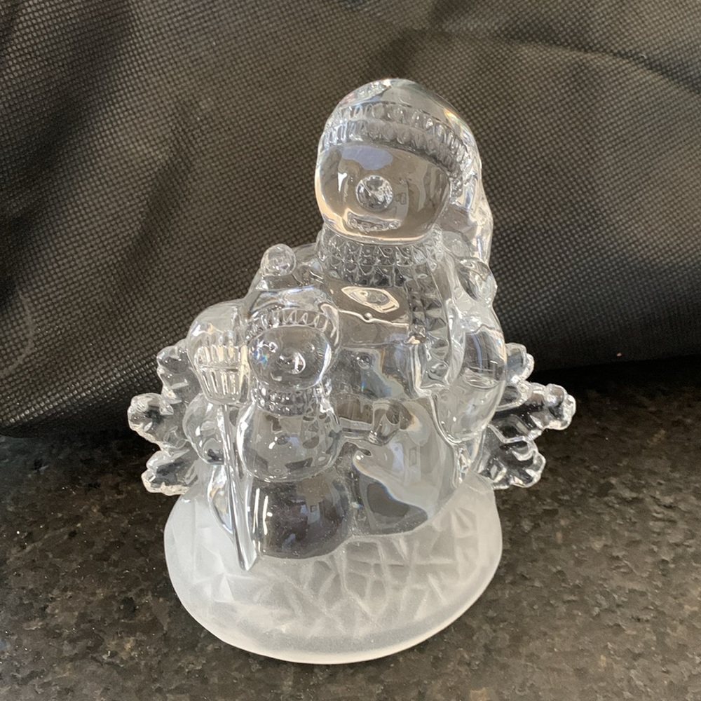 Crystal Snowman Figurine